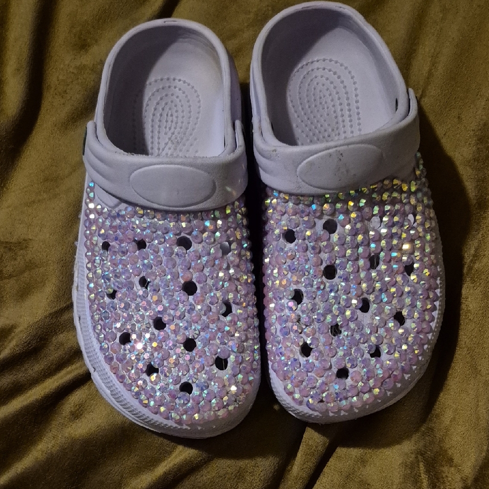 Sparkly Kids Clogs - Purple